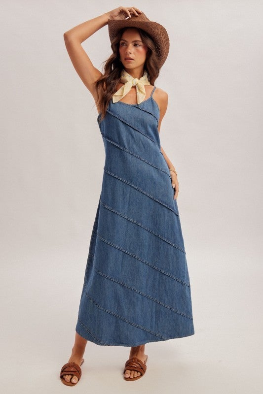 pintuck denim dress Buy Monsoon Blue Remy Pintuck Denim Long Sleeve Midi Dress from Next USA